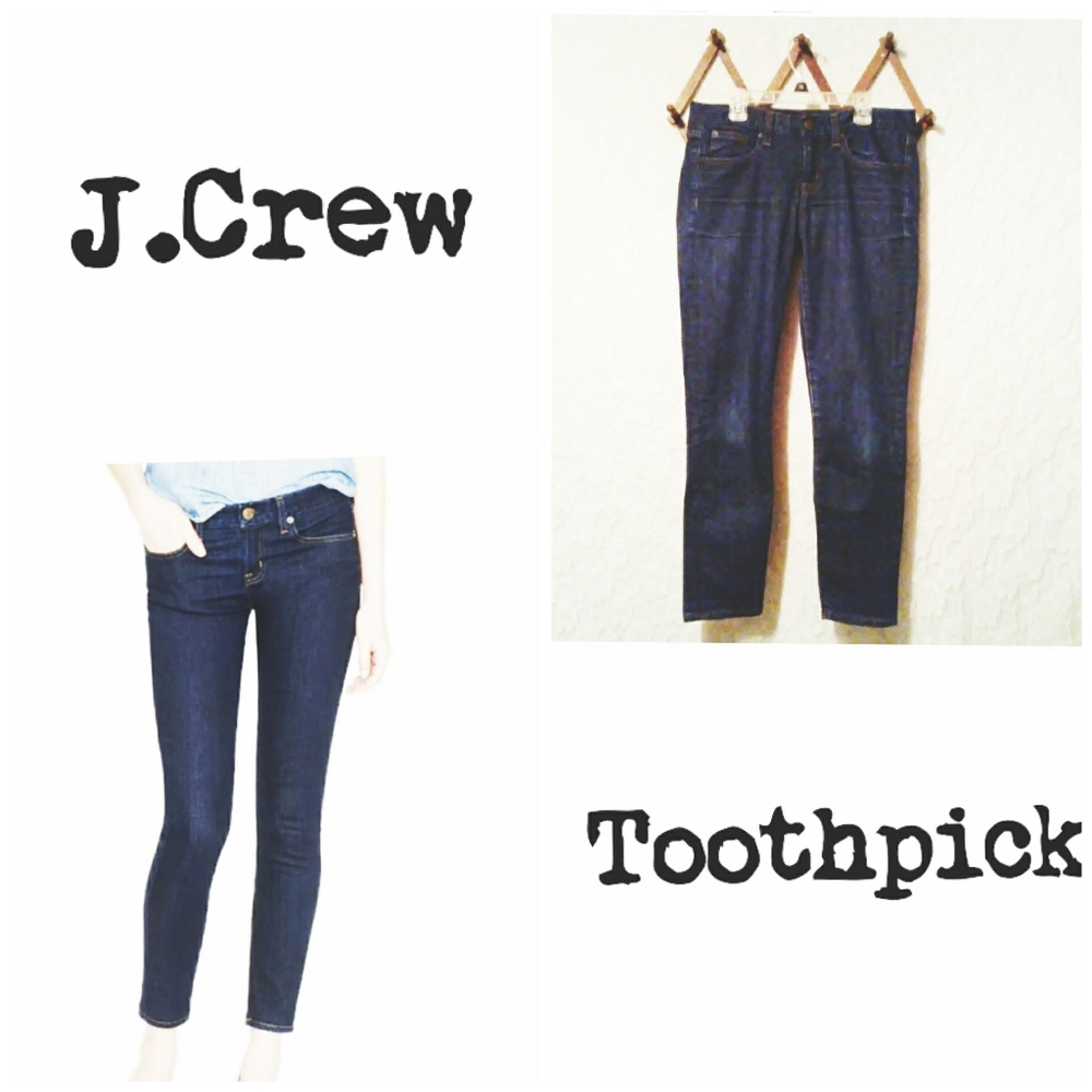 J.Crew Toothpick Ankle Dark Wash Skinny Jeans